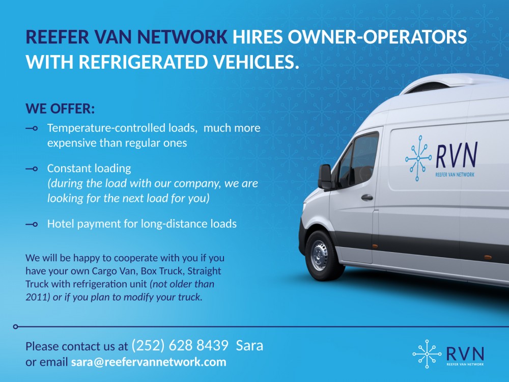 Reefer Van Network открывает набор для овнеровоператоров с холодильной
