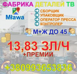 Сотрудники на сборочный конвейер Heesung Electronics в г. Млава