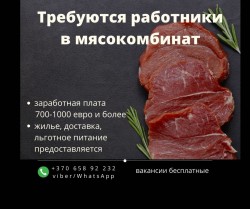 Рабочий в крупнейший мясоперерабатывающий комбинат
