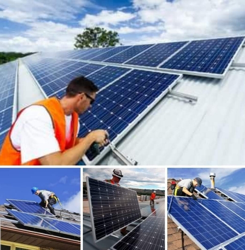 Установка солнечных панелей