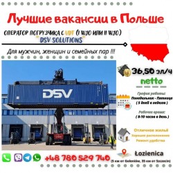 Оператор погрузчика с UDT I WJO или II WJO DSV Solutions