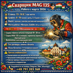 Сварщик MAG 135 ‍ (Венгрия, Gödöllő)